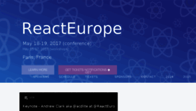 What React-europe.org website looked like in 2017 (6 years ago)