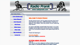 What Radioprank.com website looked like in 2017 (6 years ago)