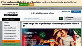 What Rameder.fr website looked like in 2017 (8 years ago)