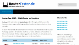 What Routertester.de website looked like in 2017 (6 years ago)