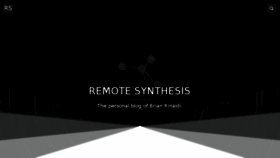 What Remotesynthesis.com website looked like in 2017 (6 years ago)