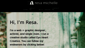 What Resamichelle.com website looked like in 2017 (6 years ago)