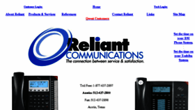 What Reliant-communications.com website looked like in 2017 (6 years ago)