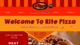 What Rite-pizza.com website looked like in 2017 (6 years ago)