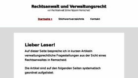 What Rechtsanwalt-und-verwaltungsrecht.de website looked like in 2017 (6 years ago)