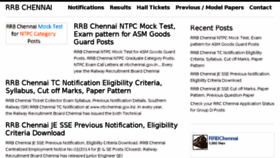 What Rrbchennai.co.in website looked like in 2017 (6 years ago)