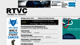 What Realitytvcalendar.com website looked like in 2017 (6 years ago)