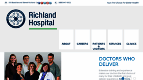 What Richlandhospital.com website looked like in 2017 (6 years ago)