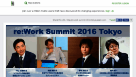 What Re-work-summit-2016-tokyo.peatix.com website looked like in 2017 (6 years ago)