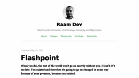 What Raam.org website looked like in 2017 (6 years ago)