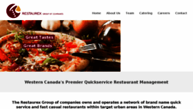 What Restaurex.ca website looked like in 2017 (6 years ago)