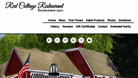 What Redcottagerestaurant.com website looked like in 2017 (6 years ago)