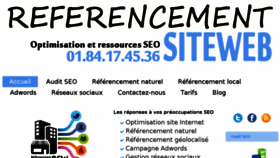What Referencement-siteweb.fr website looked like in 2017 (6 years ago)