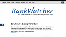 What Rankwatcher.de website looked like in 2017 (6 years ago)