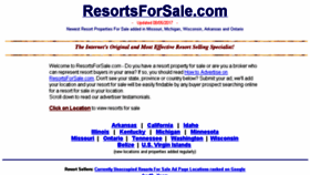 What Resortsforsale.com website looked like in 2017 (6 years ago)