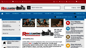 What Rideinleather.com website looked like in 2017 (6 years ago)