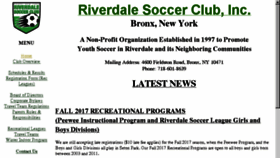 What Riverdalesoccerclub.org website looked like in 2017 (6 years ago)