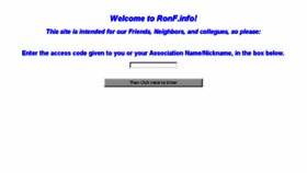 What Ronf.info website looked like in 2017 (6 years ago)
