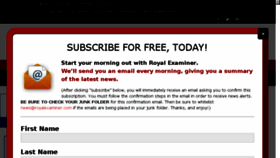 What Royalexaminer.com website looked like in 2017 (6 years ago)
