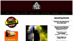 What Ritztheatre.org website looked like in 2017 (6 years ago)