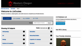 What Research.wou.edu website looked like in 2017 (6 years ago)