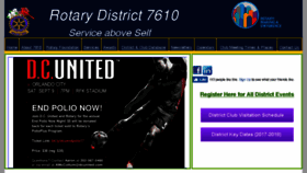 What Rotary7610.org website looked like in 2017 (8 years ago)