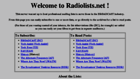 What Radiolists.net website looked like in 2017 (6 years ago)