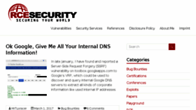 What Rcesecurity.com website looked like in 2017 (6 years ago)