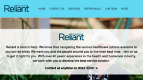 What Relianthealthcare.com.au website looked like in 2017 (6 years ago)