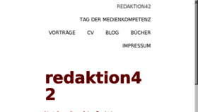 What Redaktion42.de website looked like in 2017 (6 years ago)