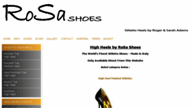 What Rosashoes.com website looked like in 2017 (6 years ago)