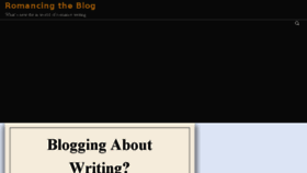What Romancingtheblog.com website looked like in 2017 (6 years ago)