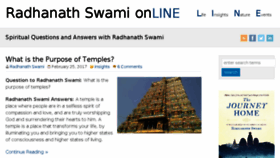 What Radhanathswamionline.com website looked like in 2017 (6 years ago)