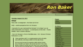 What Ronbaker.ca website looked like in 2017 (6 years ago)