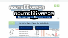 What Route66vapor.com website looked like in 2017 (6 years ago)