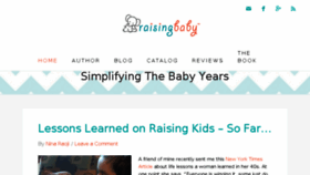 What Raisingbaby.com website looked like in 2017 (7 years ago)