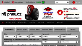 What Rajpneu.cz website looked like in 2017 (6 years ago)