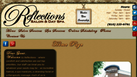 What Reflectionssalondayspa.com website looked like in 2017 (6 years ago)