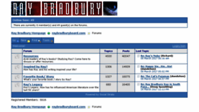 What Raybradburyboard.com website looked like in 2017 (6 years ago)