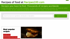 What Recipes100.com website looked like in 2017 (6 years ago)