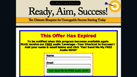 What Readyaimsuccesssystem.com website looked like in 2017 (6 years ago)