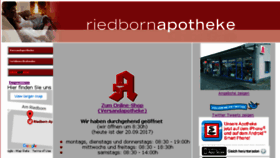 What Riedborn-apotheke.de website looked like in 2017 (6 years ago)