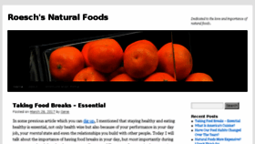 What Roeschnaturalfoods.com website looked like in 2017 (6 years ago)