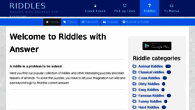 What Riddles.nu website looked like in 2017 (6 years ago)