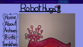 What Robot-hugs.com website looked like in 2017 (6 years ago)