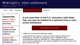 What Ridesharesettlement.com website looked like in 2017 (6 years ago)