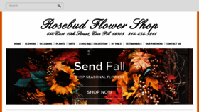 What Rosebudflowershop.com website looked like in 2017 (6 years ago)