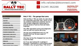 What Rallytec.co.uk website looked like in 2017 (6 years ago)
