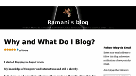 What Ramanan50.wordpress.com website looked like in 2017 (6 years ago)