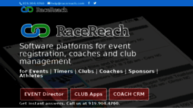 What Racereach.com website looked like in 2017 (6 years ago)